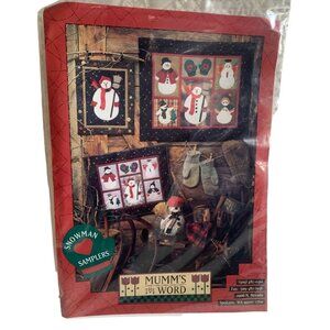 Mumms The Word Snowman Samplers Applique Quilt Pattern Debbie Mumm 1994